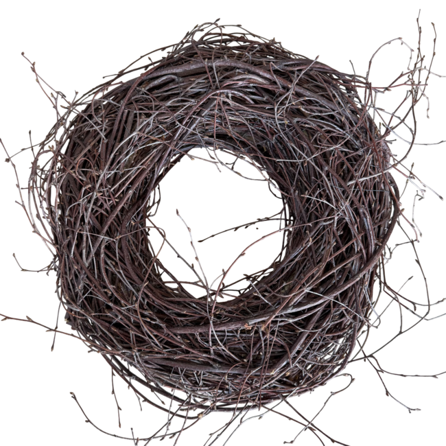 Natuurlijke Berkenkrans | Kleur: Bruin Naturel | Diameter 30 centimeter