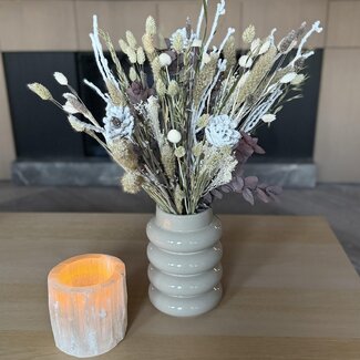 Dutch Dried Boeket droogbloemen Artic Winter | Lengte ± 55 centimeter | Met winters gekleurde droogbloemen