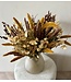 Bouquet de fleurs séchées Amber Glory | Longueur ± 60 centimètres | Avec des fleurs séchées ocre jaune et brunes