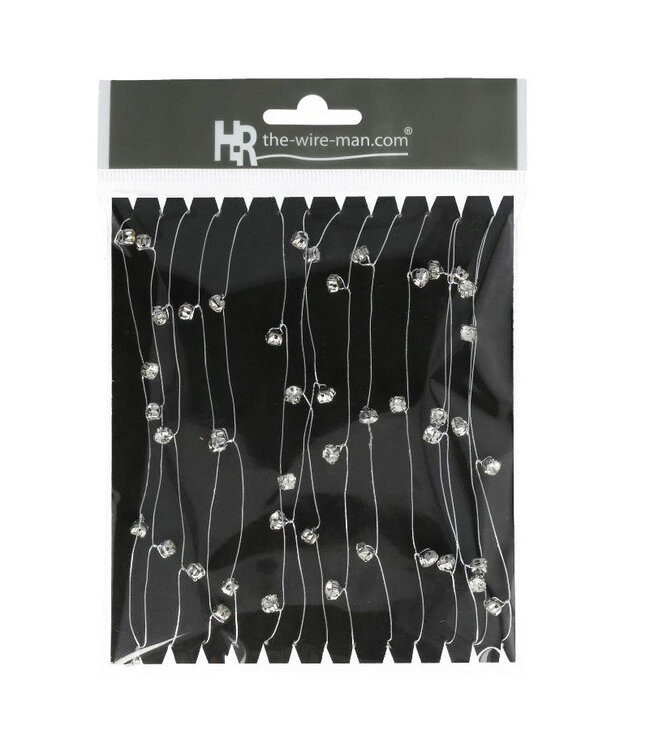 Fil avec Diamants | Couleur : Argenté | Diamètre des diamants 5 millimètres | Longueur 5 mètres | À l'unité