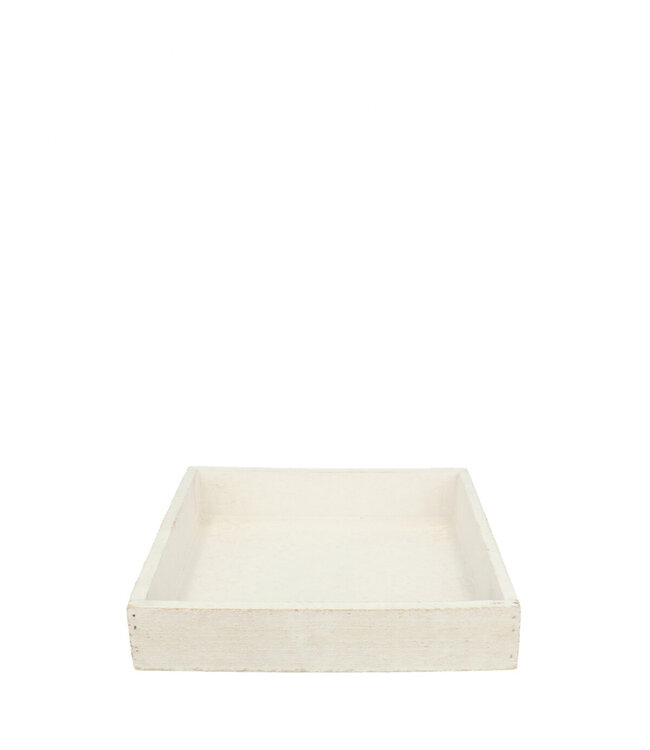 Wooden Tray | Colour: Natural White | Length 20 centimetres | Width 20 centimetres | Height 4 centimetres | Per 4 trays