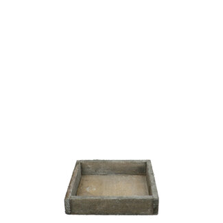4A Wooden Tray | Colour: Grey | Length 14 centimetres | Width 14 centimetres | Height 3 centimetres | Per 10 trays
