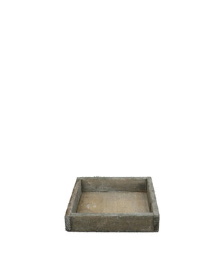 4A Wooden Tray | Colour: Grey | Length 14 centimetres | Width 14 centimetres | Height 3 centimetres | Per 10 trays