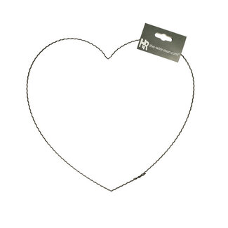 4A Wire Heart Frame | Colour: Grey | Diameter 30 centimetres | Per 10 hearts