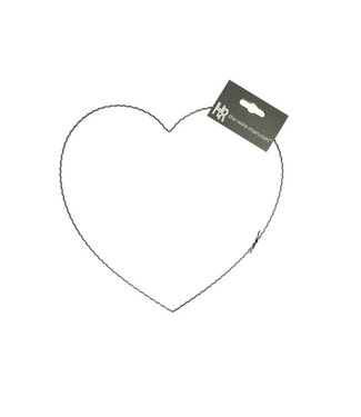 4A Wire Heart Frame | Colour: Grey | Diameter 25 centimetres | Per 10 hearts