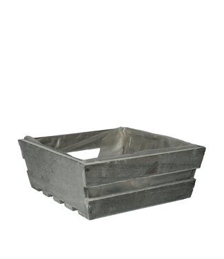 4A Wooden Flower Pot Planter | Colour: Grey | Diameter 18 centimetres | Height 7 centimetres | Per 10 pots