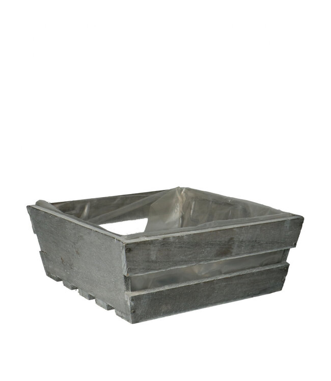 Wooden Flower Pot Planter | Colour: Grey | Diameter 18 centimetres | Height 7 centimetres | Per 10 pots