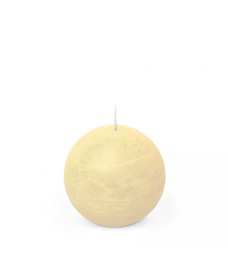 4A Bougie Pilier Rustique | Couleur : Crème | Diamètre 8 centimètres | Par 6 bougies