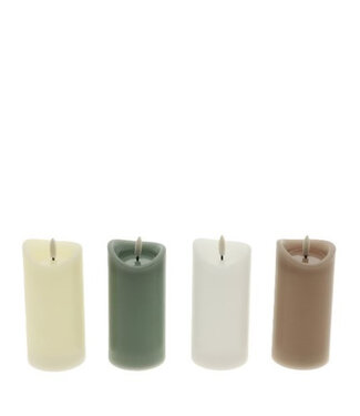 4A Bougie LED “Wavetop” | Couleur : Couleurs Mixtes | Diamètre 7 centimètres | Hauteur 15 centimètres | Piles non incluses | Par 24 bougies