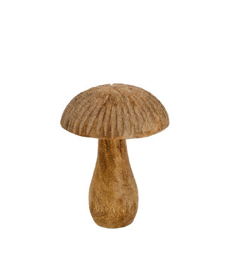 4A Wooden Mushroom Hanging Decoration | Colour: Brown | Diameter 11 centimetres | Length 14 centimetres | Per 6 mushrooms