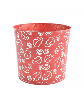 4A Zink Blumentopf Pflanzentopf „Maud“ | Farbe: Rot | Durchmesser 20 Zentimeter | Höhe 18 Zentimeter | Pro 10 Blumentöpfe