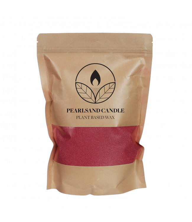 Bougie Pearlsand Nacre | Couleur : Bordeaux | Poids : 400 grammes | Inclus 4 mèches | À l'unité