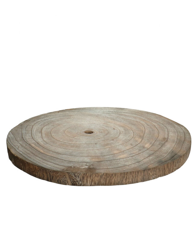 Disque de bois séché Apollonia Décoration sèche | Couleur : Marron | Diamètre 46 centimètres | Par disque de bois