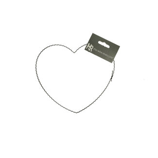 4A Wire Heart Frame | Colour: Grey | Diameter 20 centimetres | Per 10 hearts