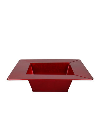 4A Zinkschale Blumentopf Pflanzenkübel | Farbe: Rot | Durchmesser 25 - 15 Zentimeter | Höhe 7 Zentimeter | Pro 10 Schalen