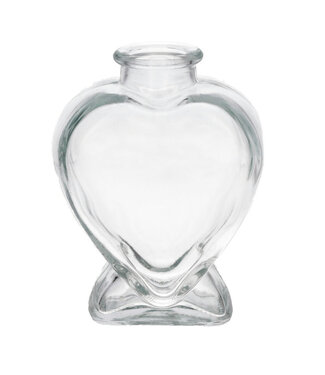 4A Glasflasche Herzform „Lovely“ | Farbe: Transparent | Durchmesser 2 - 8 Zentimeter | Breite 5 Zentimeter | Höhe 11 Zentimeter | Pro 12 Herzen