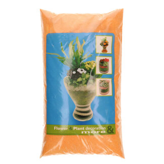 4A Garnering Zand | Kleur: Oranje | Diameter 0.5 millimeter | Gewicht 5 kilo | Per zak