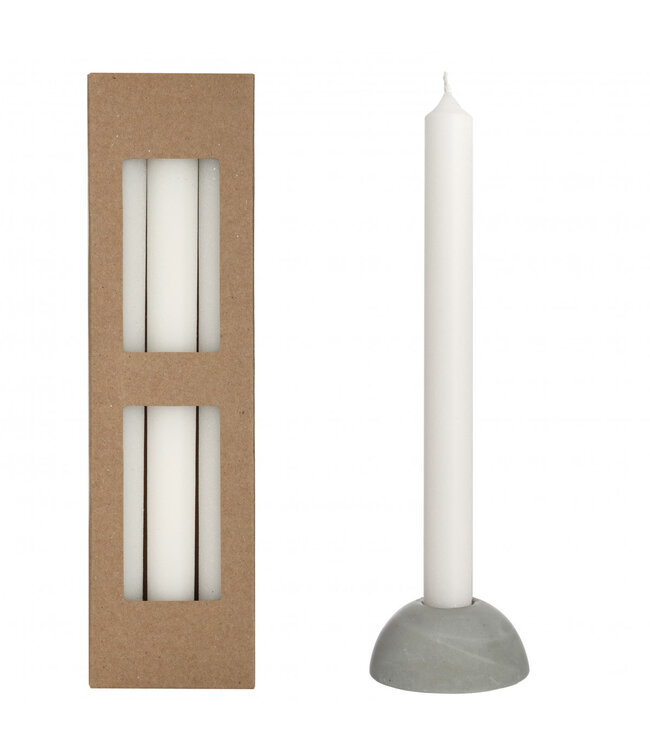 Bougie “Bliss” | Couleur : Blanc Naturel | Diamètre 2,2 centimètres | Longueur 25 centimètres | Par 3 bougies