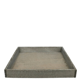 4A Houten Dienblad | Kleur: Grijs | Lengte 30 centimeter | Breedte 30 centimeter | Hoogte 4 centimeter | Per 4 dienbladen