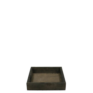 4A Houten Dienblad | Kleur: Donkerbruin | Lengte 14 centimeter | Breedte 14 centimeter | Hoogte 3 centimeter | Per 10 dienbladen