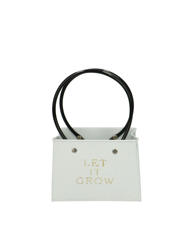 Zinken Blumentopf Pflanzgefäß taschenform | Farbe: Naturweiß | Höhe 11,5 Zentimeter | Länge 14 Zentimeter | Breite 7,5 Zentimeter | Pro 6 Blumentöpfe