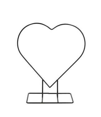 4A Heart with base | Colour: Black | Length 20 centimetres | Width 10 centimetres | Height 32 centimetres | Per heart