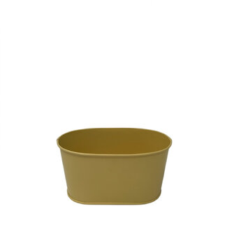 4A Zinc Tray Flowerpot Planter "Milo" | Colour: Yellow | Height 8 centimetres | Length 15.5 centimetres | Width 9 centimetres | Per 10 trays