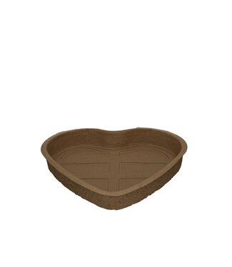 4A Steekschuim Basis Bakje Hart Biodur | Kleur: Bruin | Diameter 35 centimeter | Per 6 harten