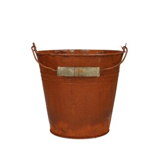 4A Zinc Bucket Flowerpot Plant Pot Rust | Colour: Brown | Diameter 16 centimetres | Height 15 centimetres | Per 8 buckets