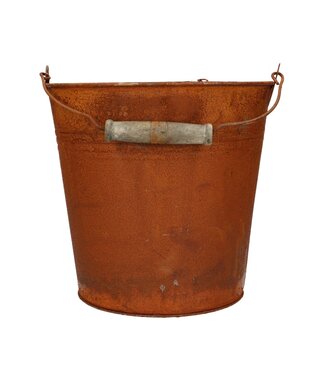 4A Zink Eimer Blumentopf Pflanztopf Rost | Farbe: Braun | Durchmesser 20 Zentimeter | Höhe 19 Zentimeter | Pro 6 Eimer