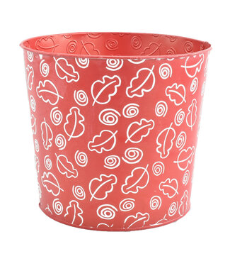 4A Zink Blumentopf Pflanzentopf „Maud“ | Farbe: Rot | Durchmesser 23 Zentimeter | Höhe 20,5 Zentimeter | Pro 10 Blumentöpfe