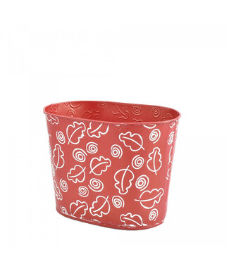 4A Zinktopf Blumentopf Pflanzentopf „Maud“ | Farbe: Rot | Höhe 15 Zentimeter | Länge 20 Zentimeter | Breite 14 Zentimeter | Pro 10 Töpfe