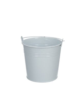 4A Zinken Eimer Blumentopf Pflanzentopf | Farbe: Natürlich Weiß | Durchmesser 12,5 Zentimeter | Höhe 11,5 Zentimeter | Pro 10 Eimer