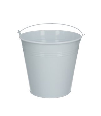 4A Zinkeimer Blumentopf Pflanzentopf | Farbe: Naturweiß | Durchmesser 16 Zentimeter | Höhe 15 Zentimeter | Pro 10 Eimer