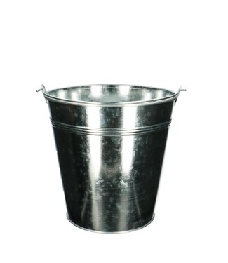 4A Zink Eimer Blumentopf Pflanzenkübel | Farbe: Silberfarben | Durchmesser 20 Zentimeter | Höhe 18,5 Zentimeter | Pro 5 Eimer
