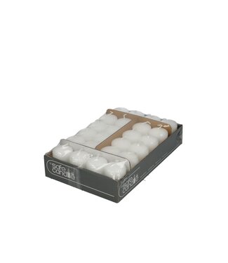 4A Bougie Pilier “Safe Candle” | Couleur : Blanc Naturel | Diamètre 4 centimètres | Hauteur 6 centimètres | Par 24 bougies