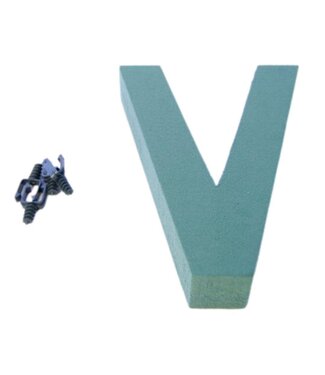 4A Oasis Mousse Florale Lettre “V” | Couleur : Vert | Hauteur 31 centimètres | Par Lettre