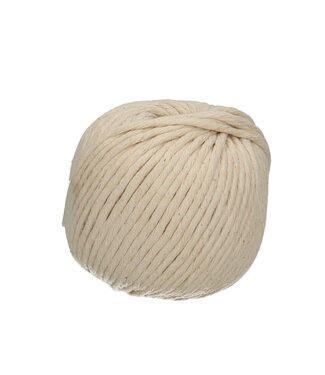 4A Macramé Cotton Cord Rope | Colour: Cream | Diameter 5 millimetres | Length 50 metres | Per roll