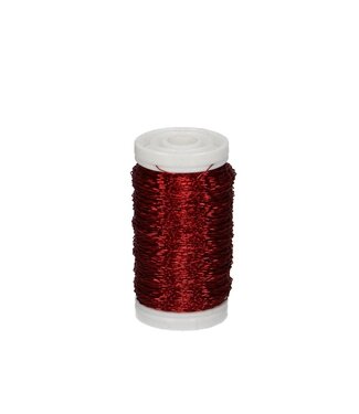 4A Bouillon Wire | Colour: Red | Diameter 0.3 millimetres | Weight 100 grams | Per roll