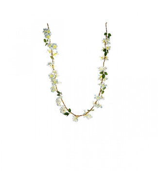 4A Camuna Blossom Ziergirlande Kunstblume | Farbe: Hellblau | Länge ± 150 Zentimeter | Pro Ziergirlande