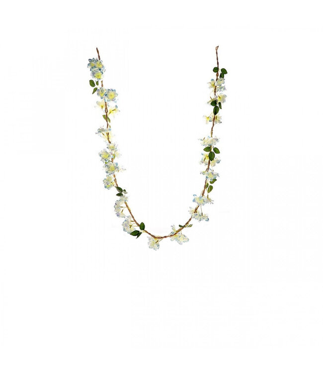 Camuna Blossom Guirlande de Fleurs Artificielles | Couleur : Bleu Clair | Longueur ± 150 centimètres | Par guirlande décorative