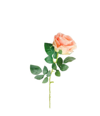 4A Roos Kunstbloem | Kleur: Lichtroze | Rozen kunstbloemen | Lengte ± 65 centimeter | Per 6 kunstrozen