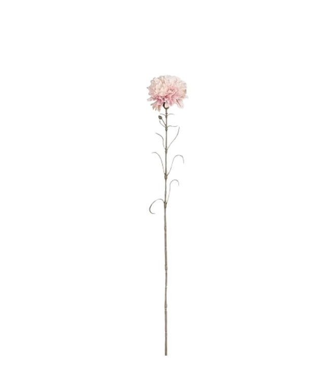 Carnation Artificial Flower | Colour: Pink | Dianthus artificial flowers | Length ± 66 centimetres | Per 12 artificial flowers