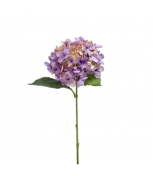 Hortensia Fleur Artificielle | Couleur : Violet | Longueur ± 50 centimètres | Par 4 fleurs artificielles