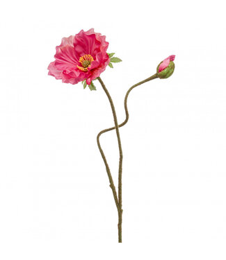 4A Poppy Artificial Flower | Colour: Pink | Length ± 74 centimetres | Per 6 artificial flowers