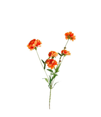 4A Cornflower Artificial Flower | Colour: Orange | Centaurea artificial flowers | Length ± 65 centimetres | Per 10 artificial flowers