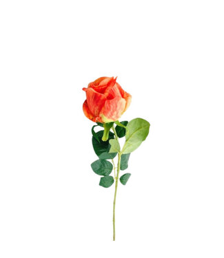 4A Rose Artificial Flower | Colour: Orange | Artificial Roses | Length ± 58 centimetres | Per 10 artificial roses