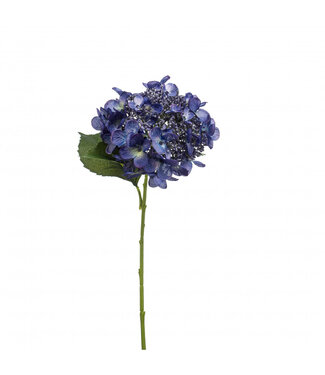 4A Hortensien Kunstblume | Farbe: Dunkelblau | Länge ± 50 Zentimeter | Pro 4 Kunstblumen