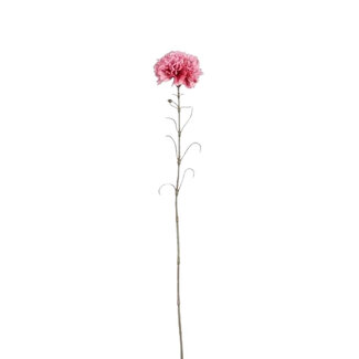 4A Nelken Kunstblume | Farbe: Dunkelrosa | Dianthus Kunstblumen | Länge ± 66 Zentimeter | Pro 12 Kunstblumen