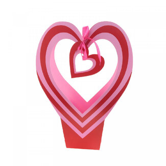 4A Tasche "Your Love" | Farbe: Rot Rosa | Länge 31 Zentimeter | Breite 41 Zentimeter | Höhe 42 Zentimeter | Pro 10 Taschen